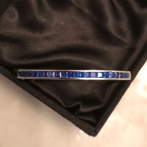 XOUI Bracelet silver with blue gemstones